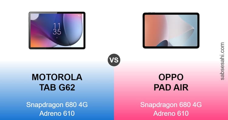 motorola tab g62 vs oppo pad air,oppo pad air vs motorola tab g62,motorola tab g62,oppo pad air,snapdragon 680 4g,adreno 610
